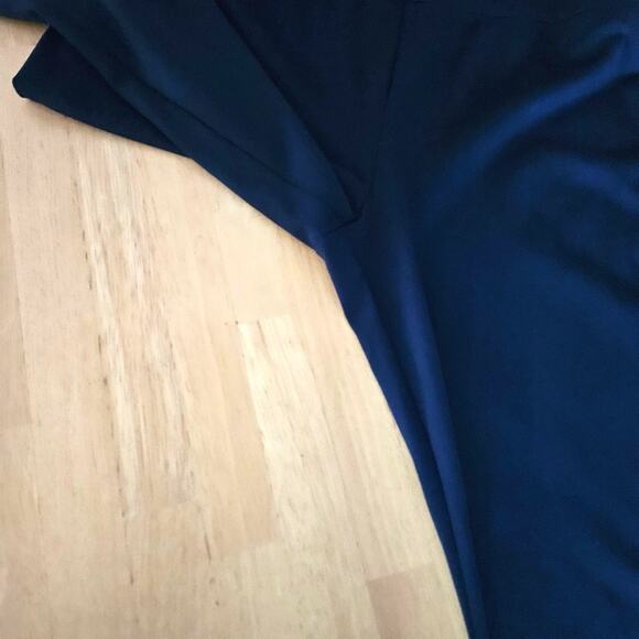 Susan Graver Every Day Regular Supreme Knit Slim Leg Pants Navy sz L EUC - Picture 7 of 9